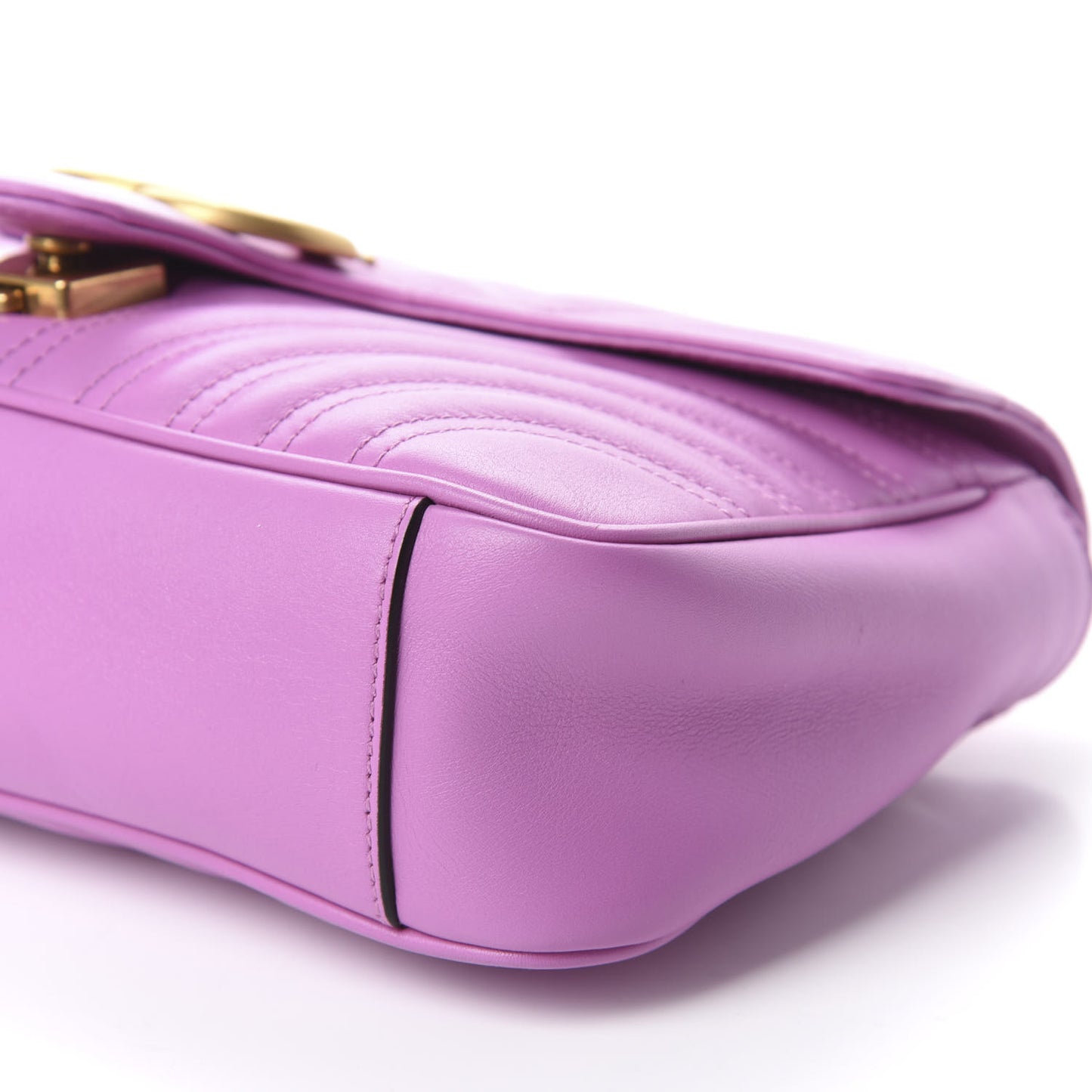 Calfskin Matelasse Small GG Marmont Shoulder Bag Candy Mousse