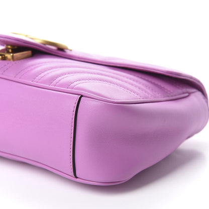 Gucci Calfskin Matelasse Small GG Marmont Shoulder Bag Candy Mousse 6 of 9