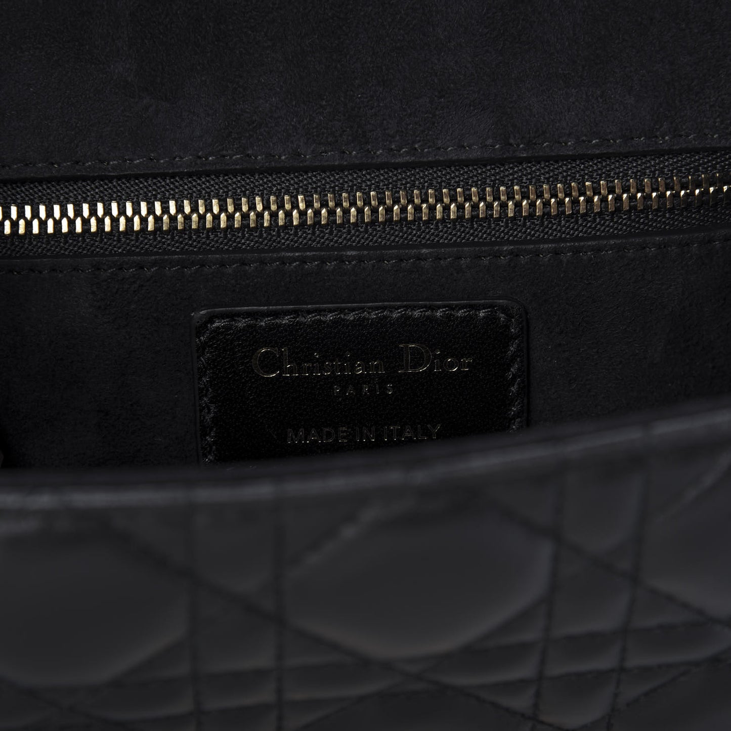 Lambskin Cannage Small Dioraddict Flap Bag Black