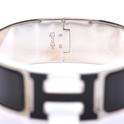 Hermes Enamel Wide Clic Clac H Bracelet PM Black 3 of 6