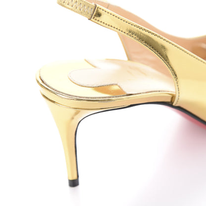 Christian Louboutin Rete Specchio Frescobella 70 Pumps 35 Gold 8 of 10