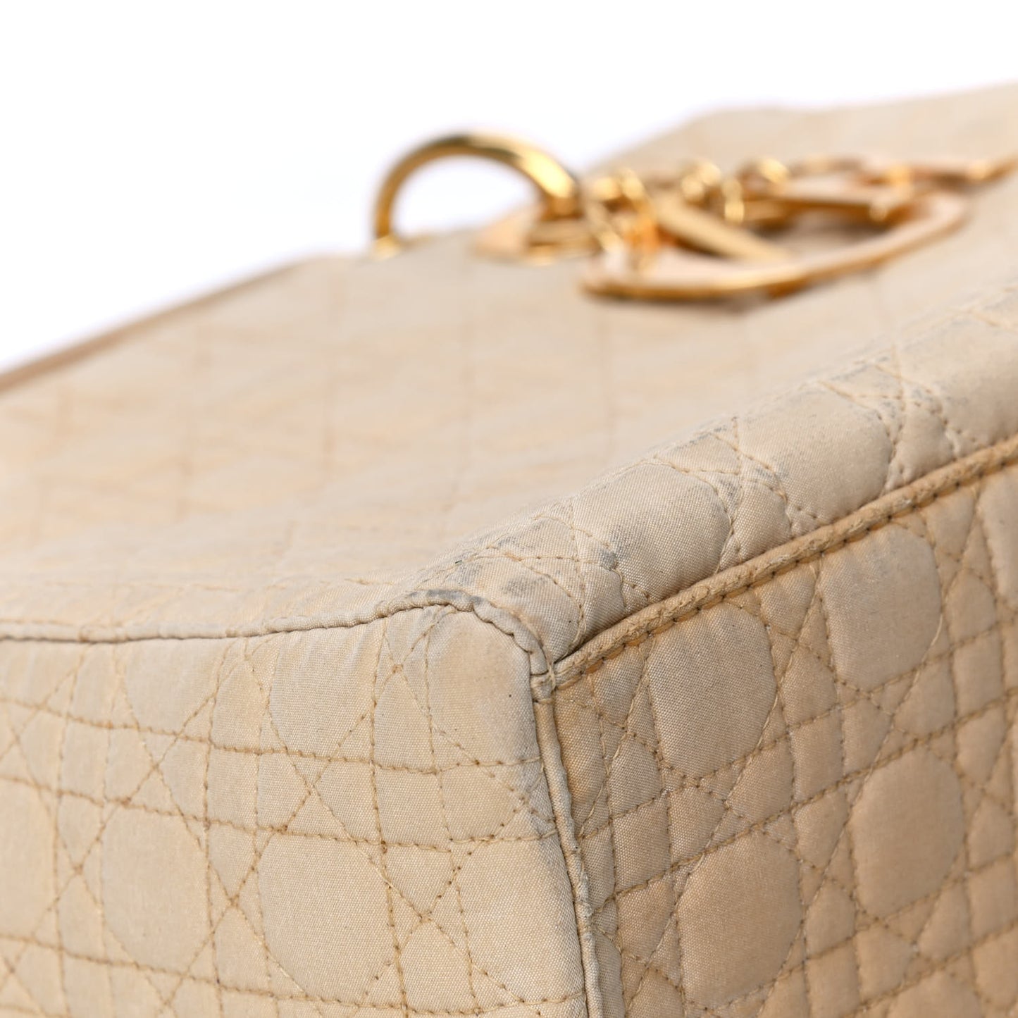 Nylon Cannage Medium Lady Dior Beige