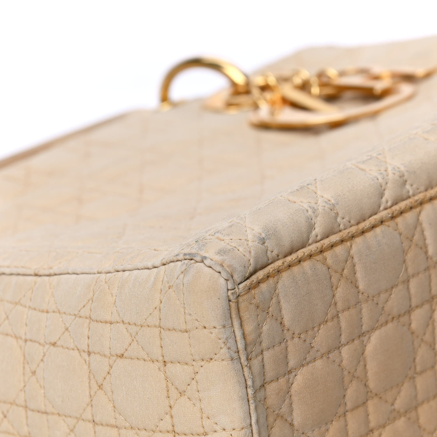 Christian Dior Nylon Cannage Medium Lady Dior Beige 5 of 7