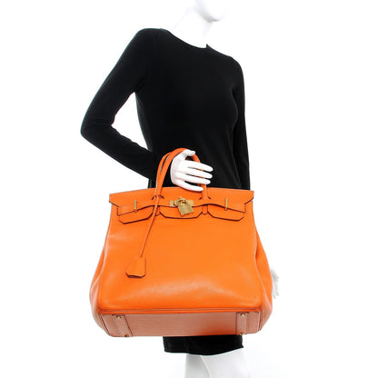 Hermes Taurillon Clemence HAC Birkin 40 Orange 2 of 33