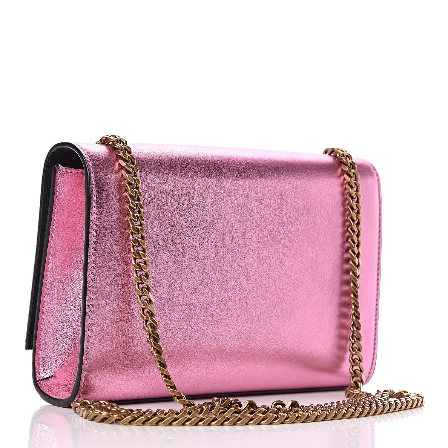 Saint Laurent Metallic Calfskin Small Classic Monogram Kate Tassel Satchel Pink 3 of 10