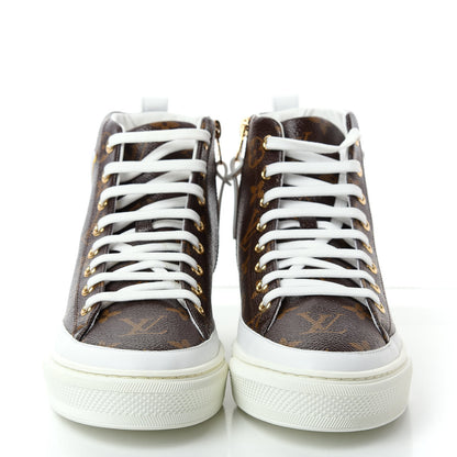 Louis Vuitton Patent Monogram Stellar Sneaker Boots 38 2 of 11