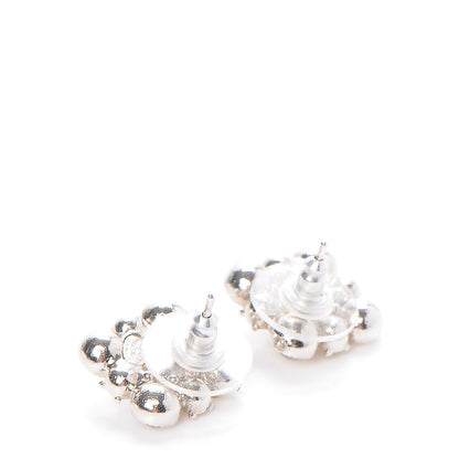 Chanel Crystal CC Earrings Silver 3 of 4