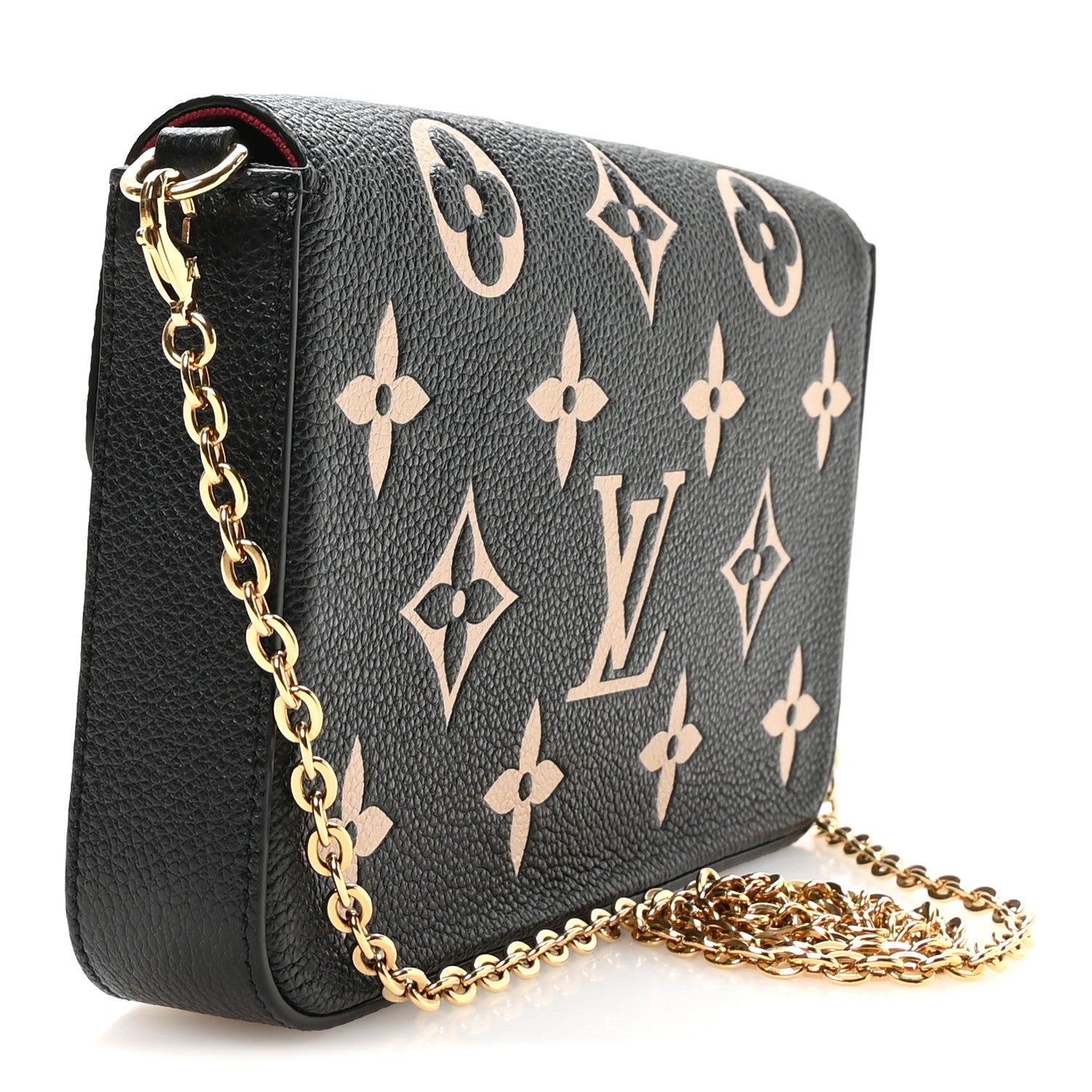 Louis Vuitton Empreinte Monogram Giant Felicie Pochette Black Beige 3 of 10