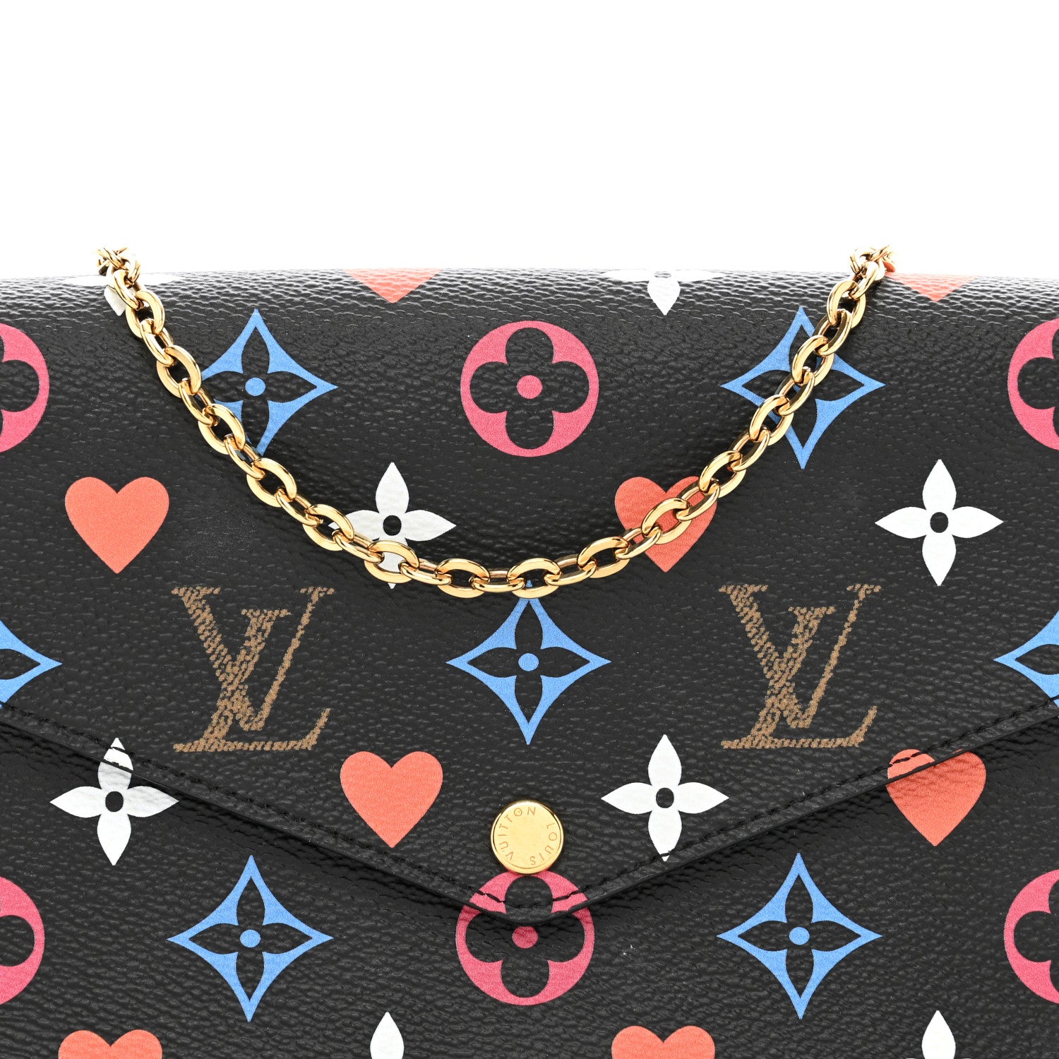 Louis Vuitton Game On Felicie Chain Wallet Black 6 of 10