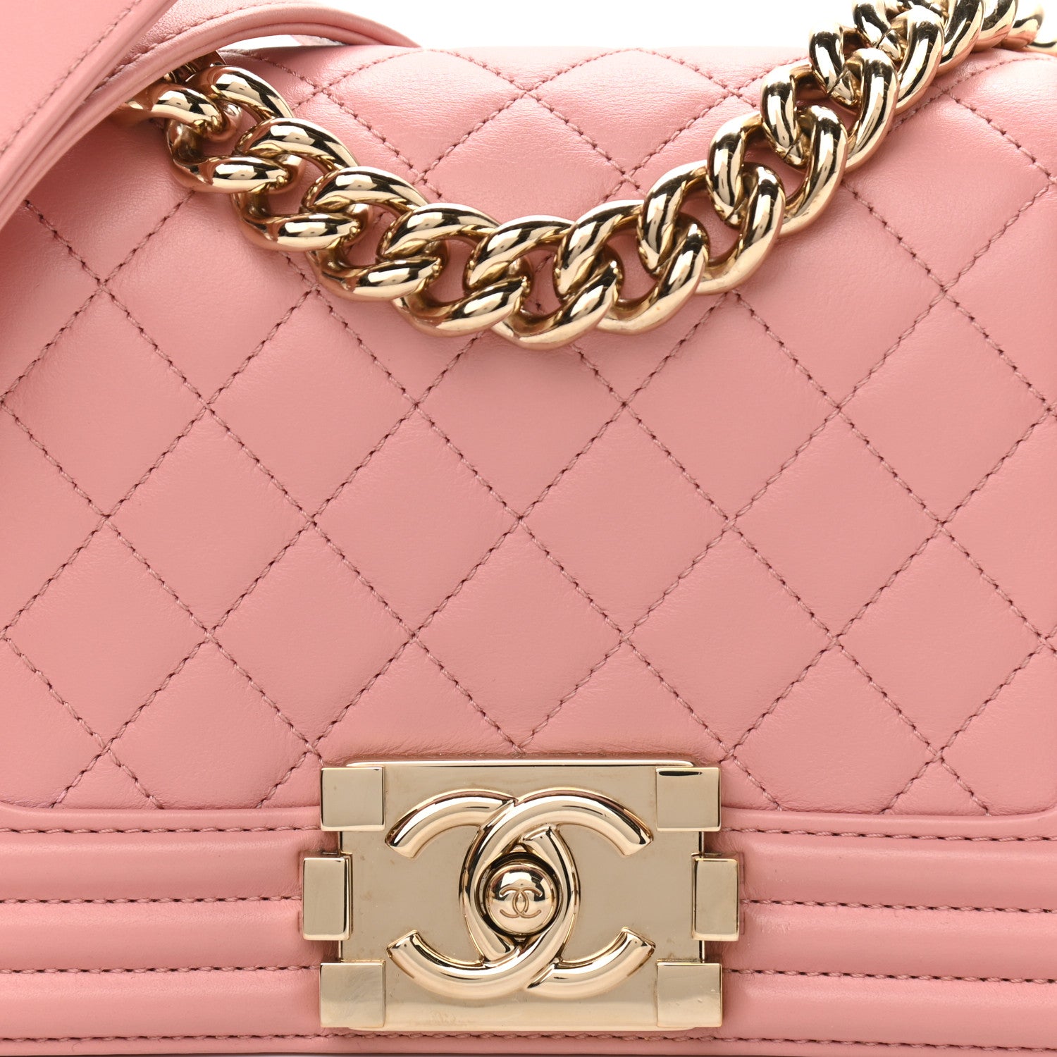 Chanel Lambskin Quilted Small Boy Flap Pink 8 of 12