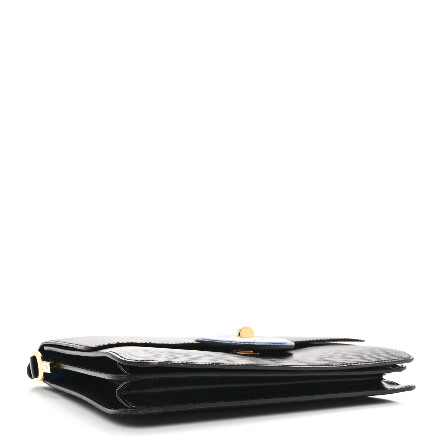 Louis Vuitton Epi Sac Friedland Black Blue 4 of 16