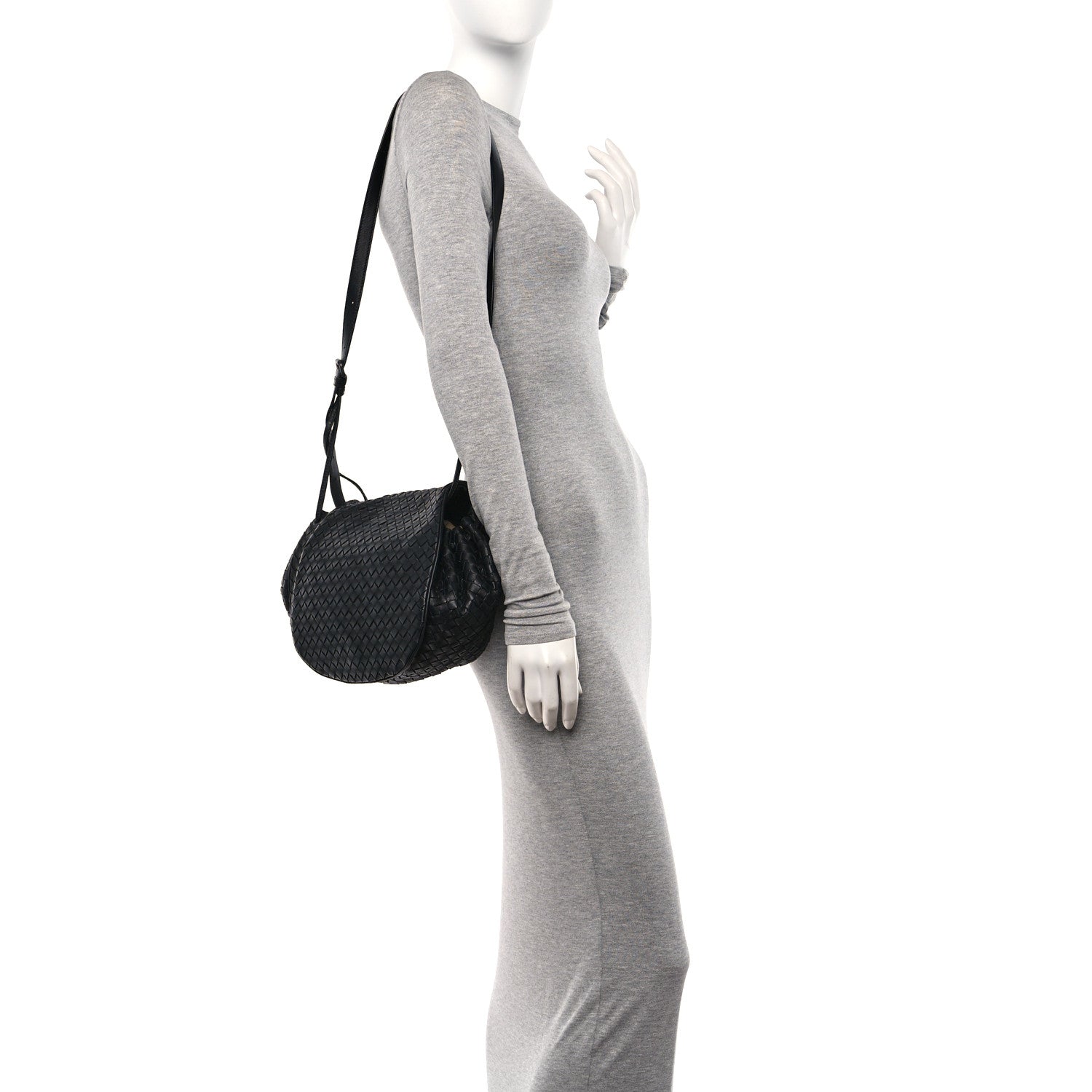 Bottega Veneta Nappa Intrecciato Messenger Bag Black 2 of 10