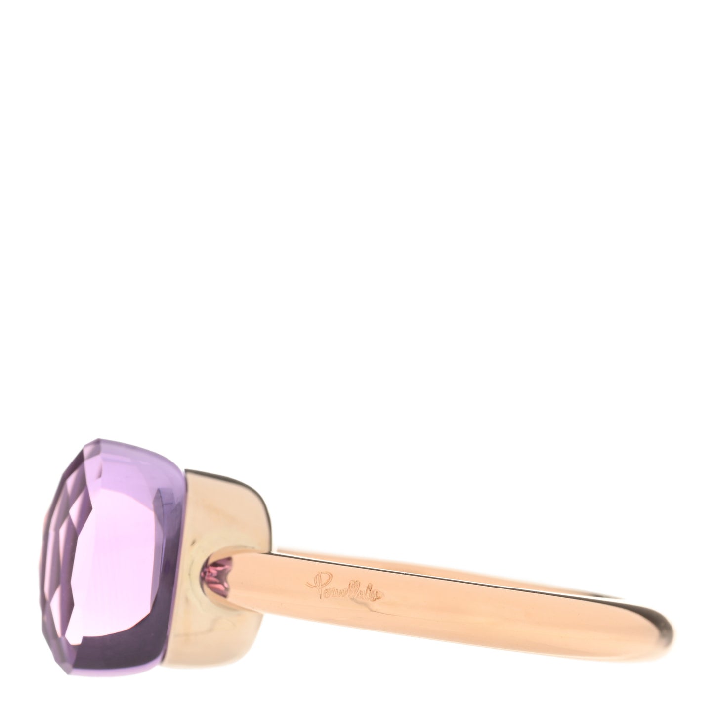 18K Rose Gold Amethyst Classic Nudo Ring 54 6.75