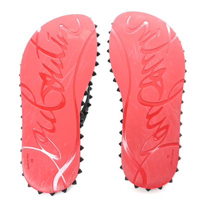 Christian Louboutin Rubber Spike Loubi Donna Flip Flop 39 Black 6 of 7