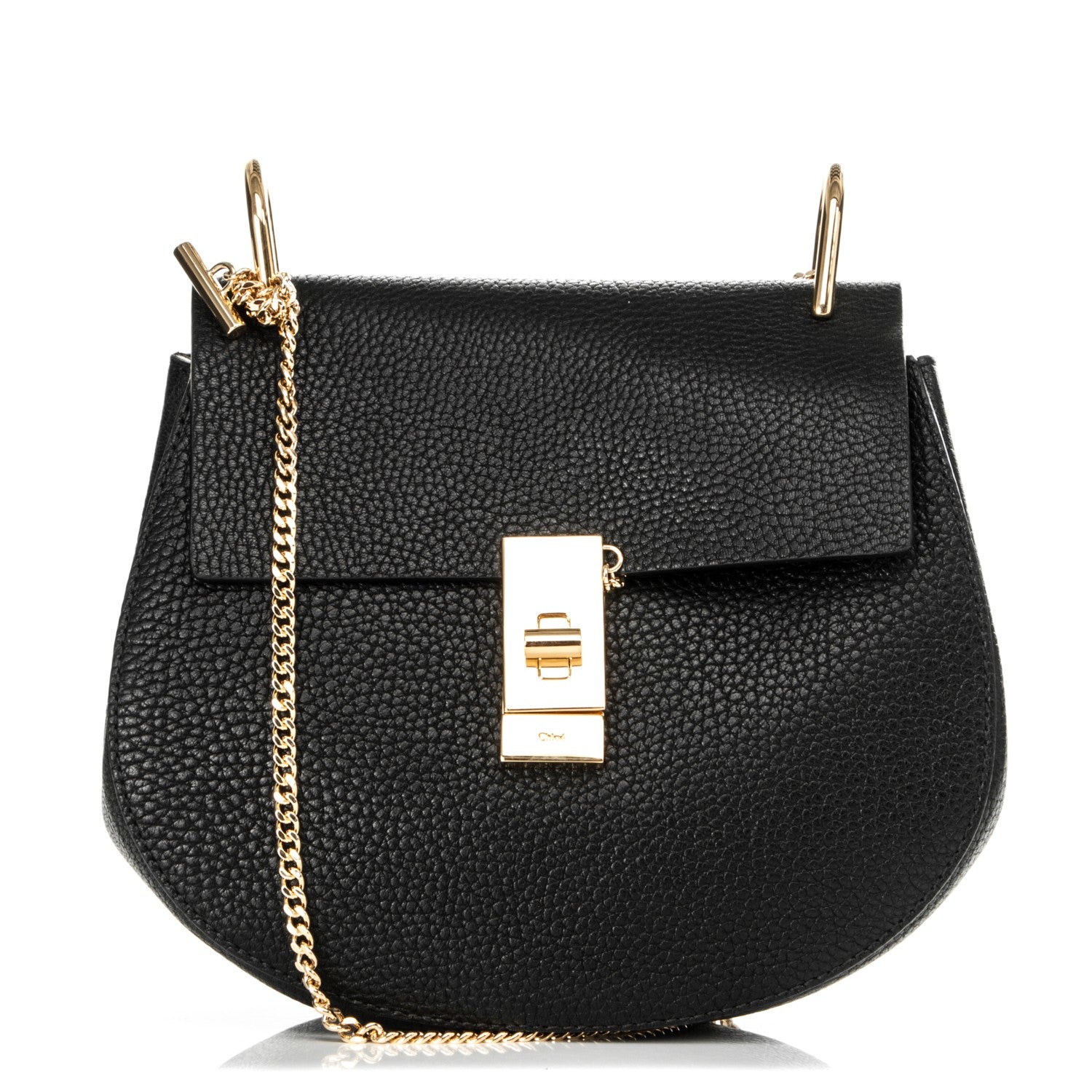 Chloe Grained Lambskin Drew Shoulder Bag Black 1 of 6