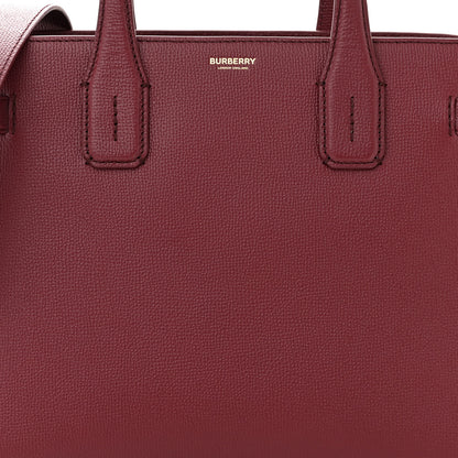 Burberry Grainy Calfskin House Check Medium Banner Tote Crimson 9 of 11