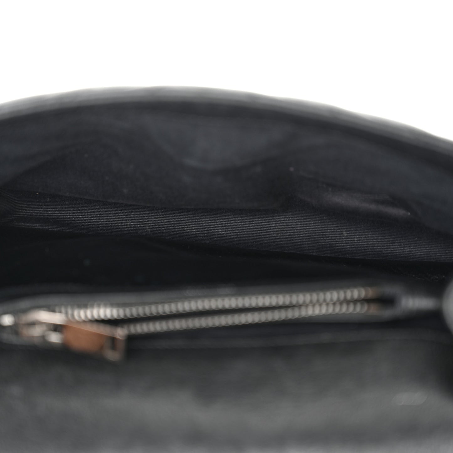 Sheepskin Matelasse Chevron Monogram Medium College Bag Black
