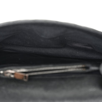 Saint Laurent Sheepskin Matelasse Chevron Monogram Medium College Bag Black 5 of 16