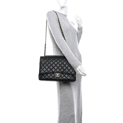 Chanel Caviar Quilted Maxi Double Flap Black 2 of 13