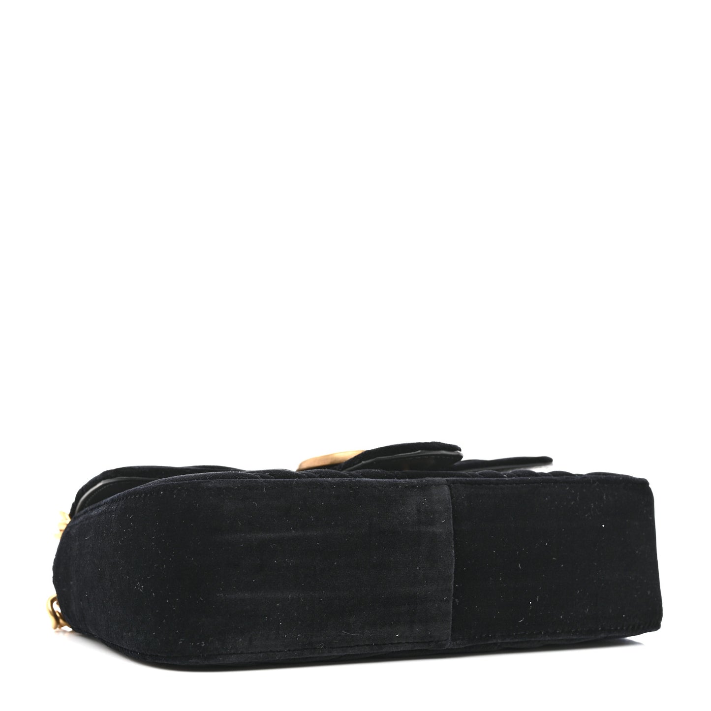 Velvet Matelasse Mini GG Marmont Shoulder Bag Black