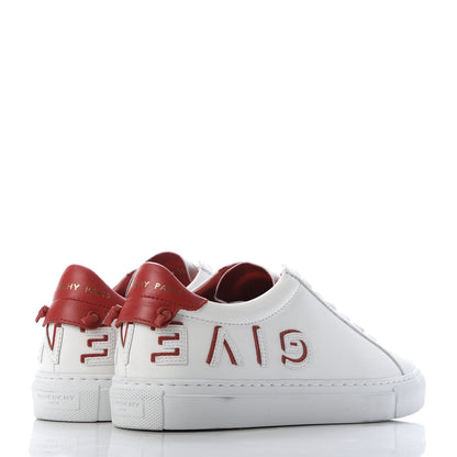 Givenchy Calfskin Reverse Logo Womens Urban Street Sneakers 36.5 White Red 4 of 10