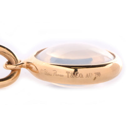 Tiffany 18K Yellow Gold Moonstone Paloma Picasso Dot Charm 4 of 4