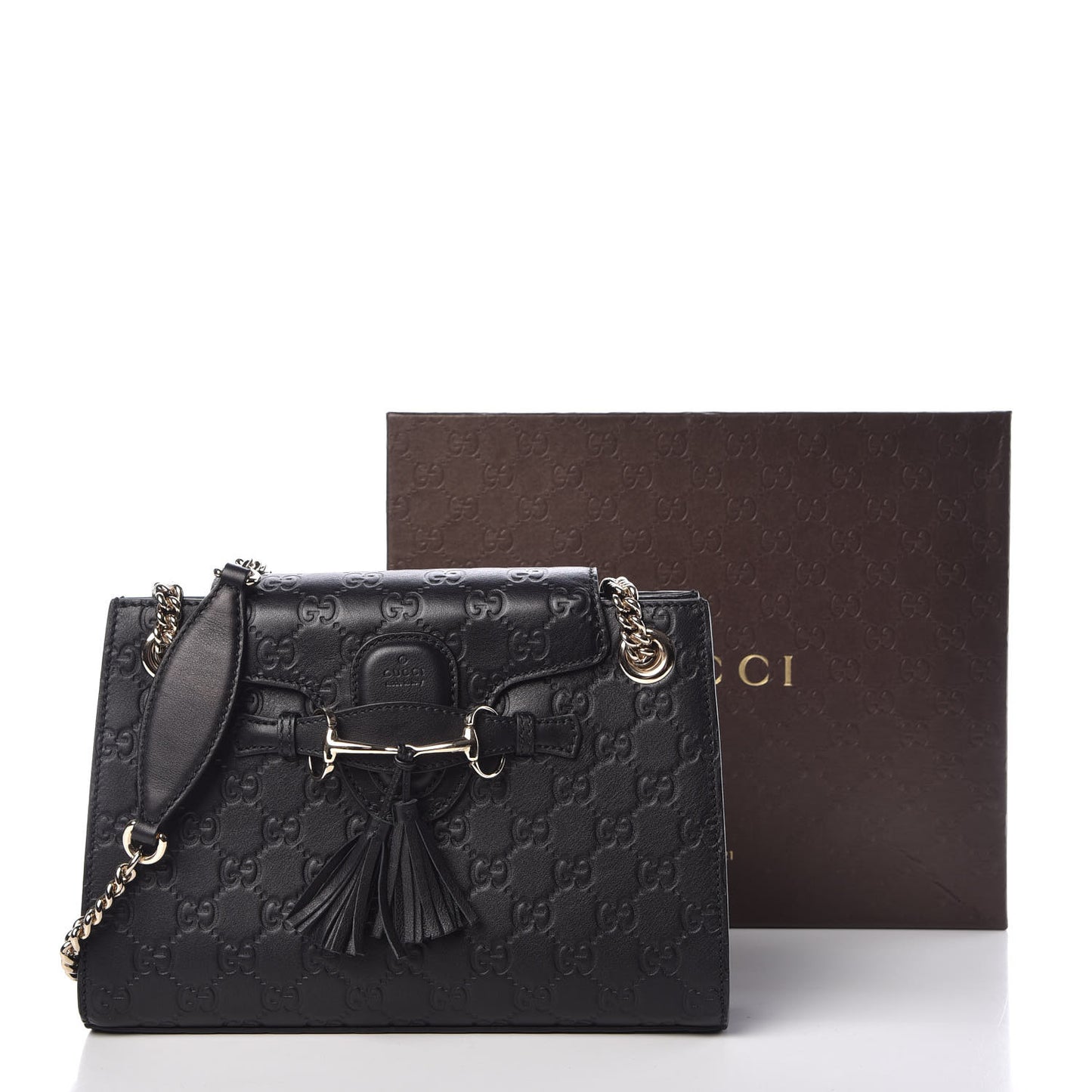 Guccissima Small Emily Shoulder Bag Black