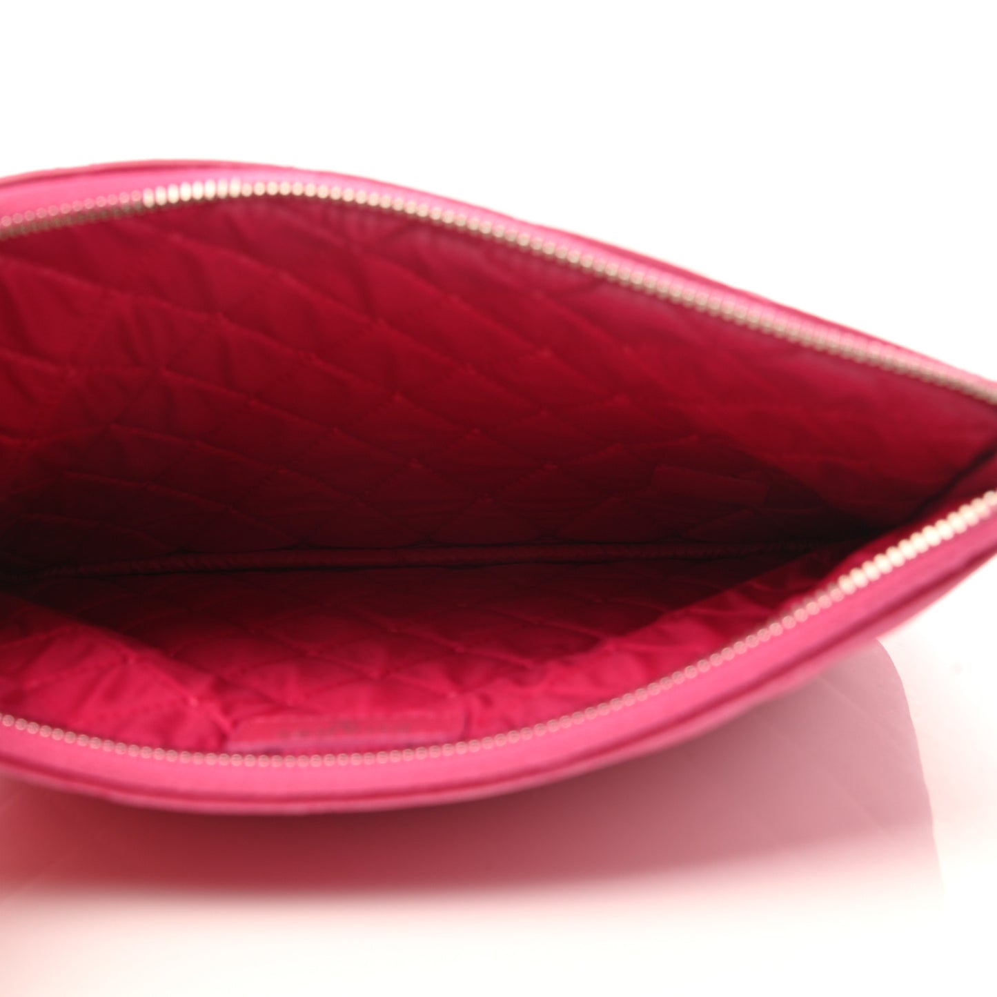Lambskin Quilted Medium Cosmetic Case Pink