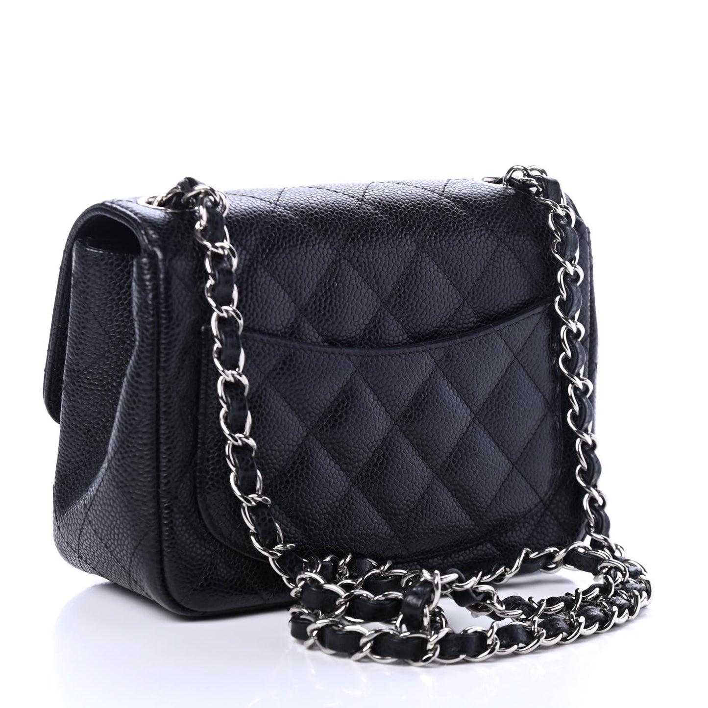 Caviar Quilted Mini Square Flap Black