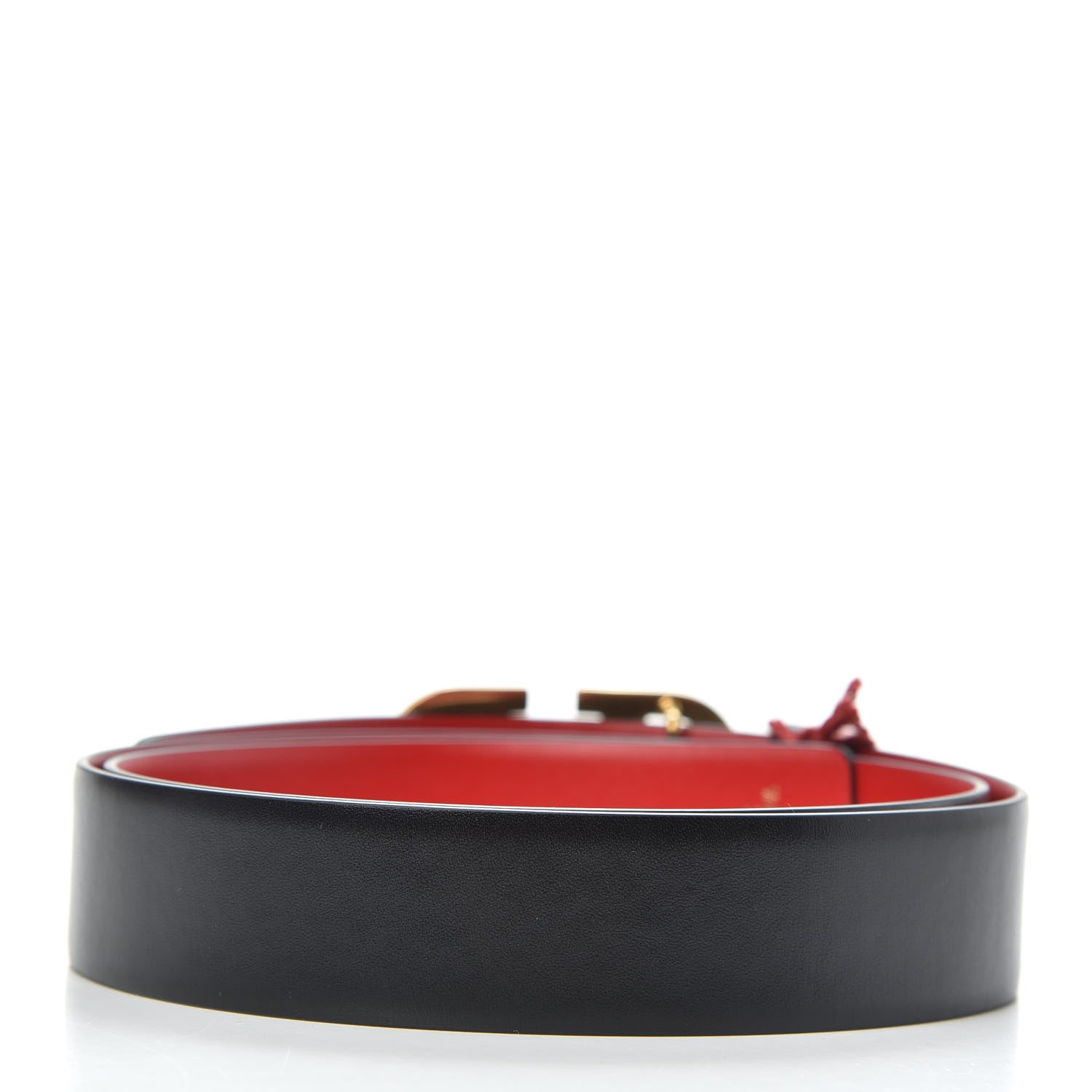 Valentino Garavani Glossy Calfskin VLogo Reversible 30mm Belt 80 Black Rouge Pur 2 of 6