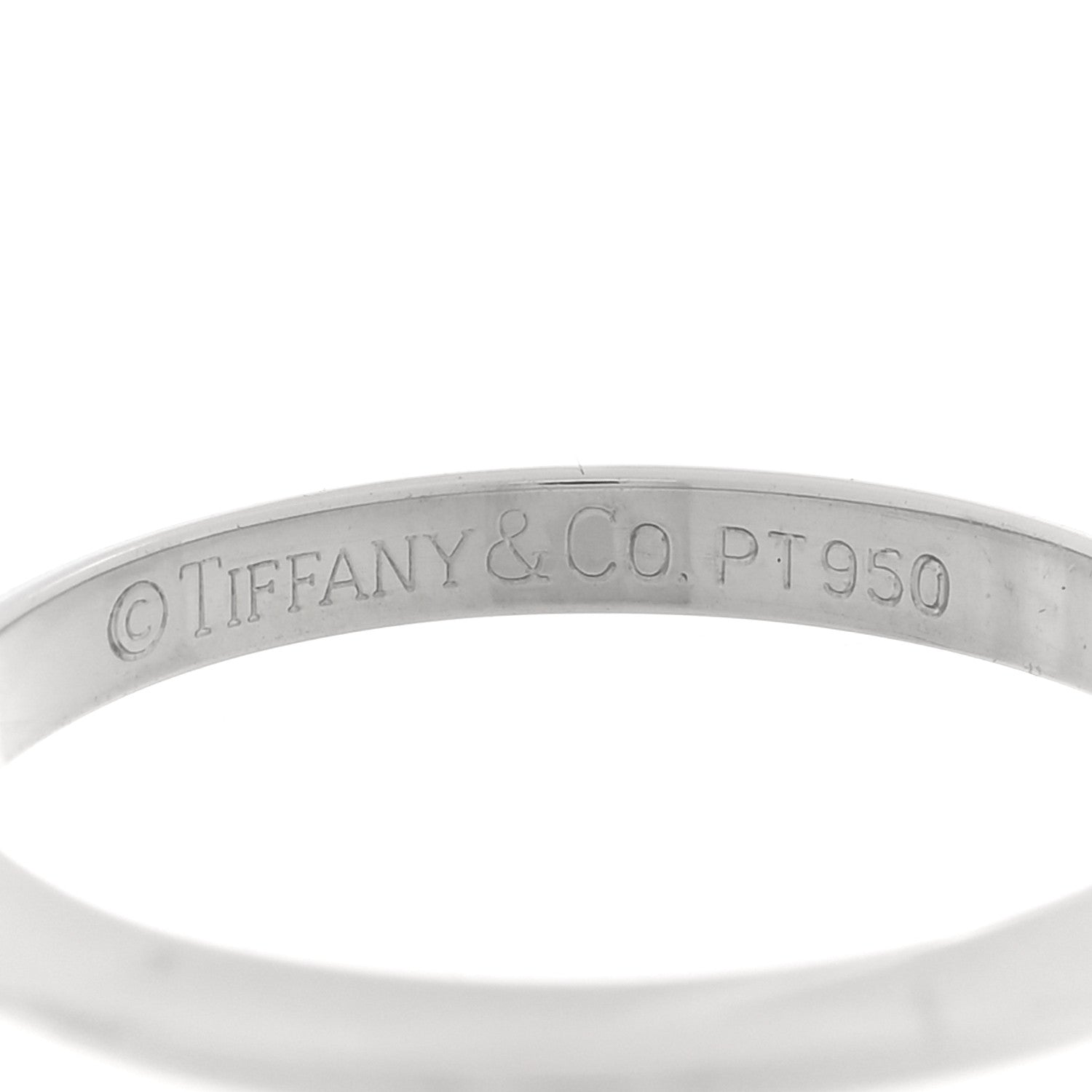 Tiffany Platinum 2mm Knife Edge Wedding Band Ring 49 4.75 4 of 5