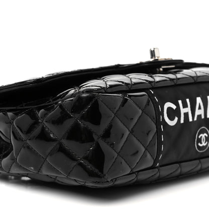 Chanel Patent Quilted Secret Label Medium Flap Black 10 of 12