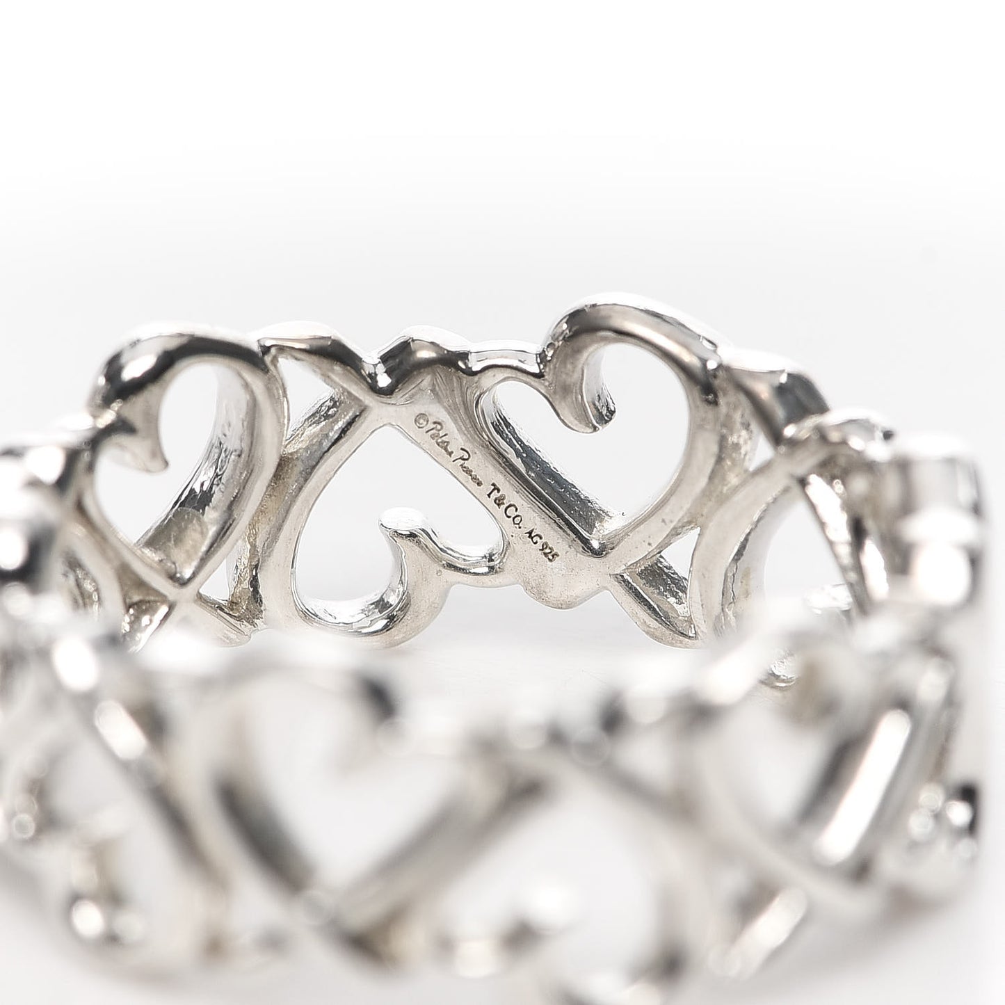 Sterling Silver Paloma Picasso Loving Heart Band Ring 52 6