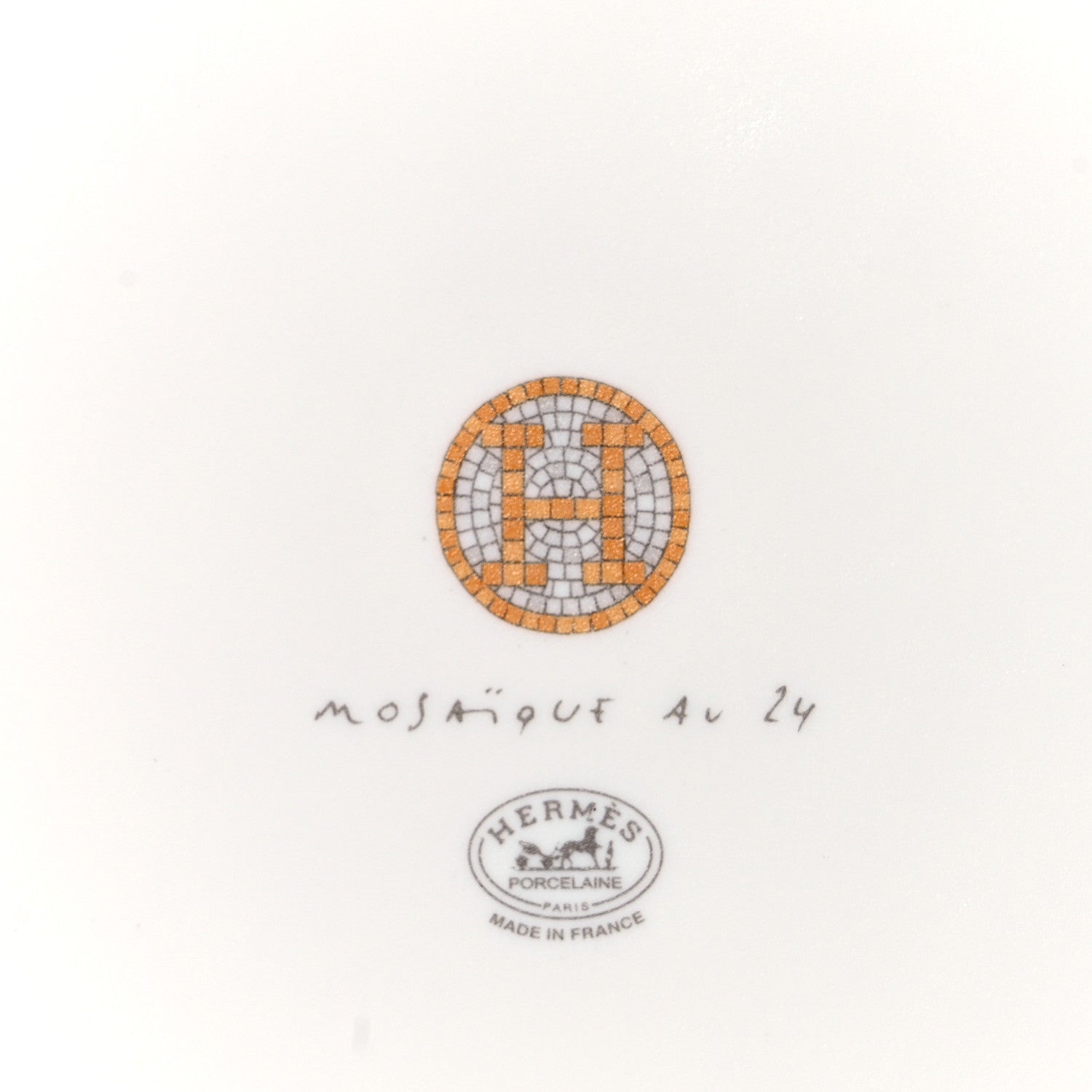 Hermes Porcelain Mosaique au 24 Gold Sushi Plate 3 of 4