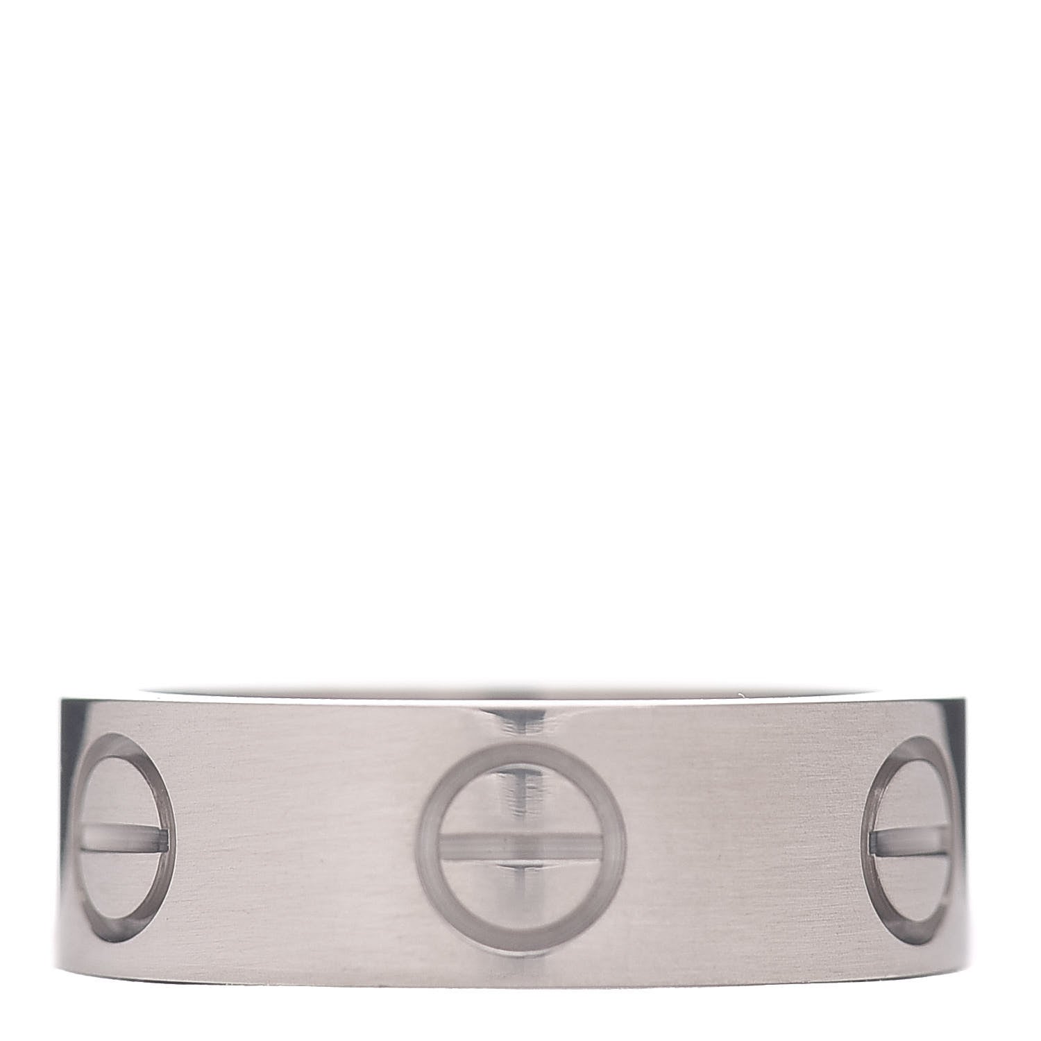 Cartier 18K White Gold 5.5mm LOVE Ring 48 4.5 3 of 4