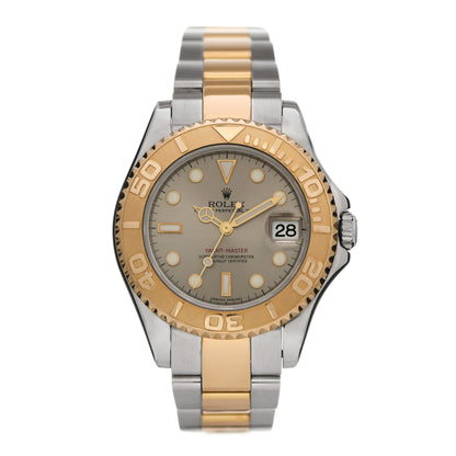 Rolex Stainless Steel 18K Yellow Gold 35mm Oyster Perpetual Date Yacht-Master Watch Slate 168623 1 of 4