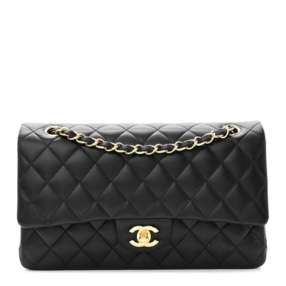 Chanel Lambskin Quilted Medium Double Flap Black 1 of 13