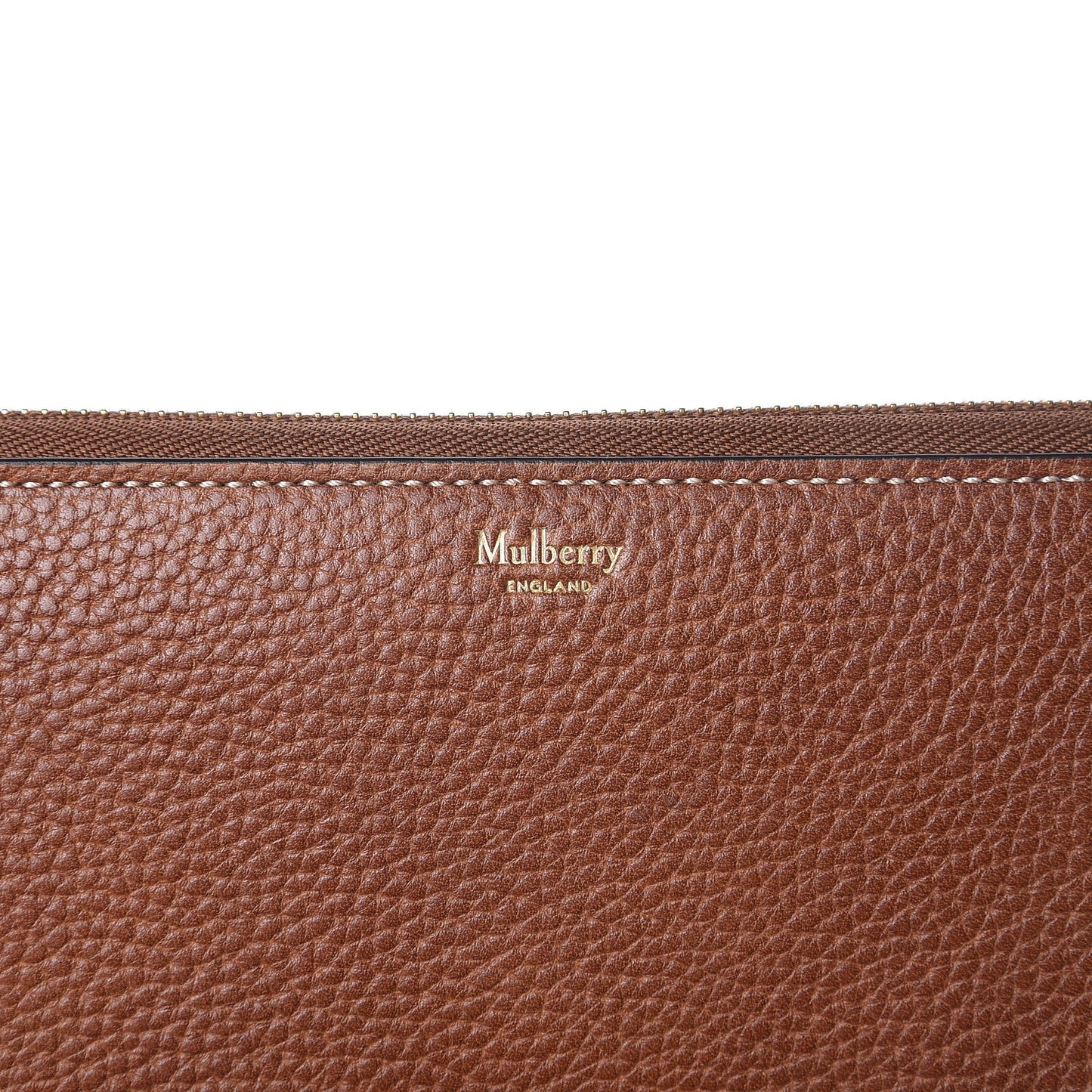 Natural Grain Leather Large Organizer Wallet Oak