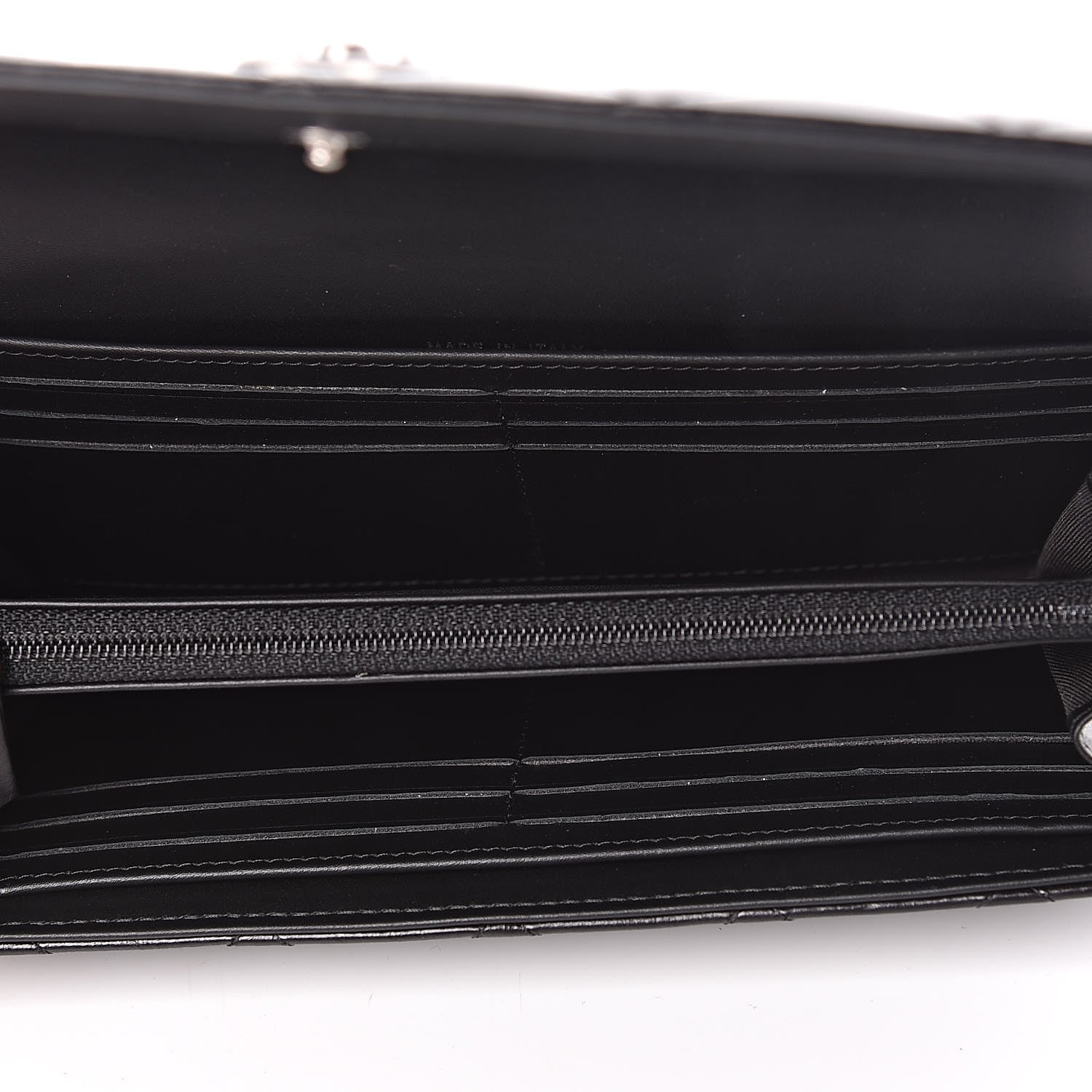 Chanel Glazed Calfskin Quilted Coco Boy Large Gusset Flap Wallet Black 5 of 12