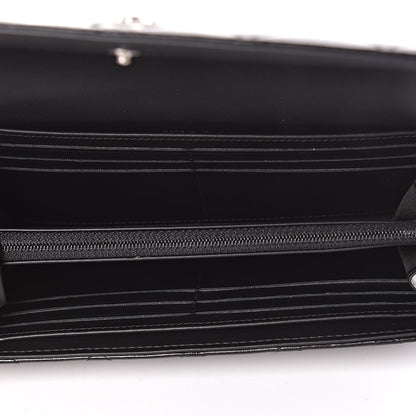 Chanel Glazed Calfskin Quilted Coco Boy Large Gusset Flap Wallet Black 5 of 12