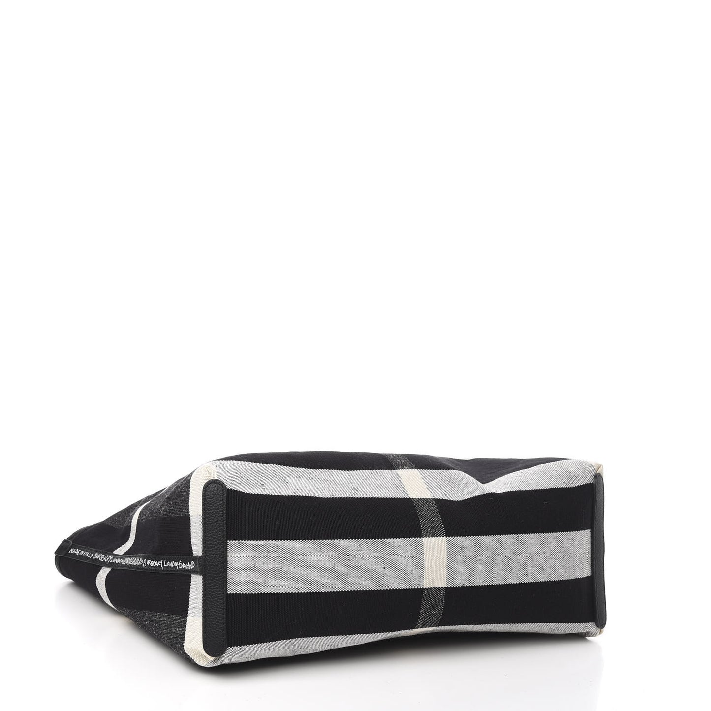 Coated Canvas Mega Check Medium Doodle Tote Black White