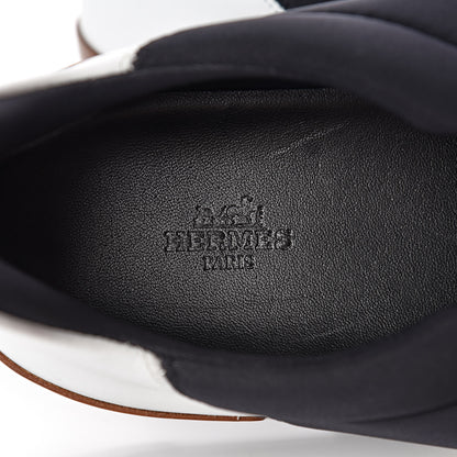 Hermes Technical Canvas Mens Miles Sneakers 43.5 Black White 5 of 8