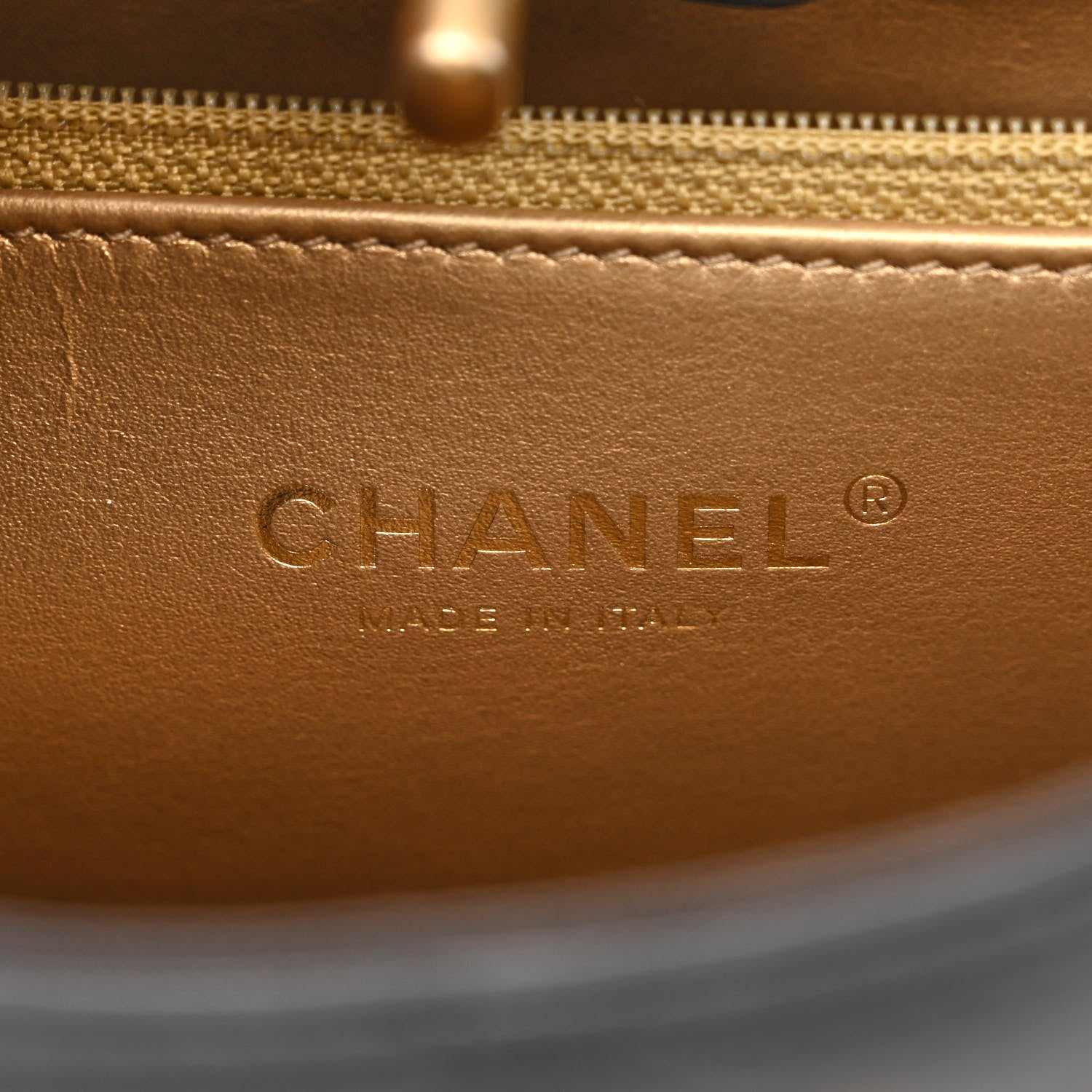 Chanel Lambskin Quilted Signature Plate Large Shopping Tote Black 6 of 11