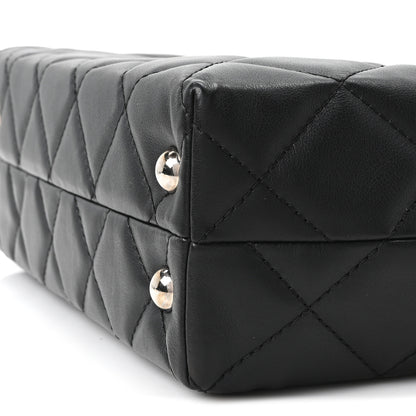 Chanel Calfskin Quilted In The Business North South Tote Black 10 of 10