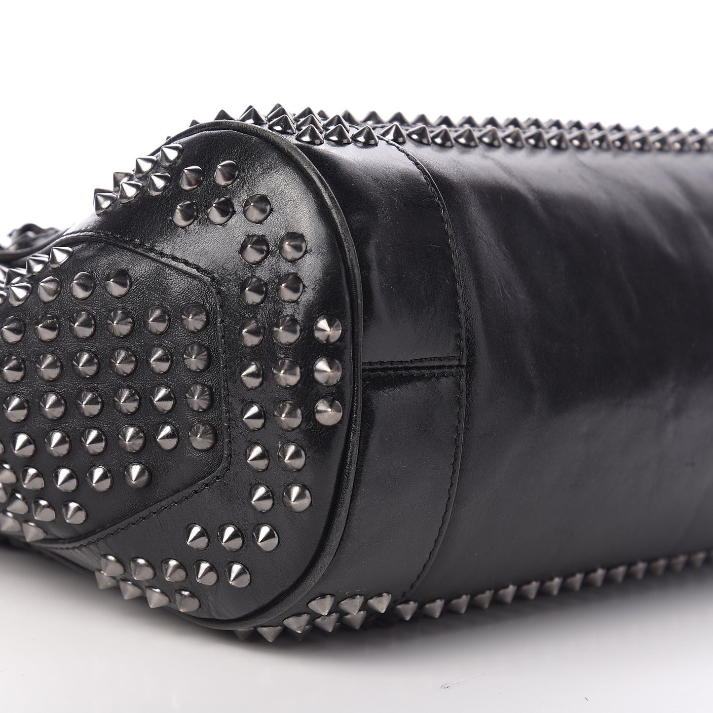 Prorsum Calfskin Studded Shoulder Bag Black