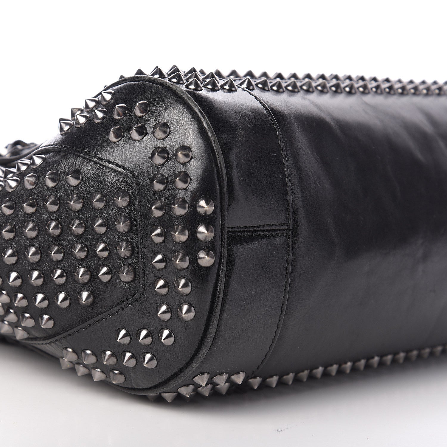 Burberry Prorsum Calfskin Studded Shoulder Bag Black 12 of 13