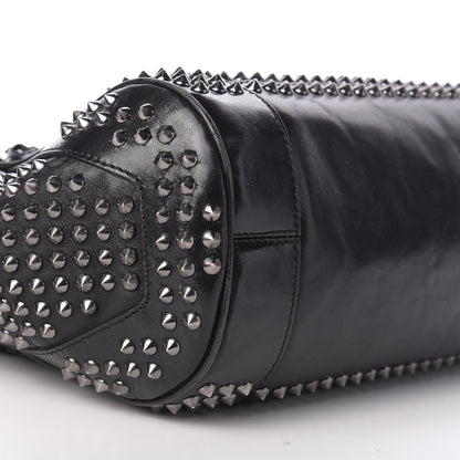 Burberry Prorsum Calfskin Studded Shoulder Bag Black 12 of 13