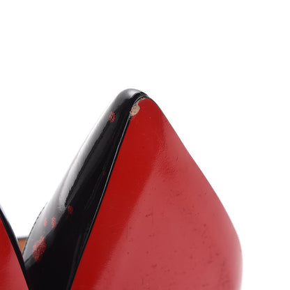 Christian Louboutin Patent Pollock Pigalle Follies 100 Pumps 36.5 Black Red 7 of 8
