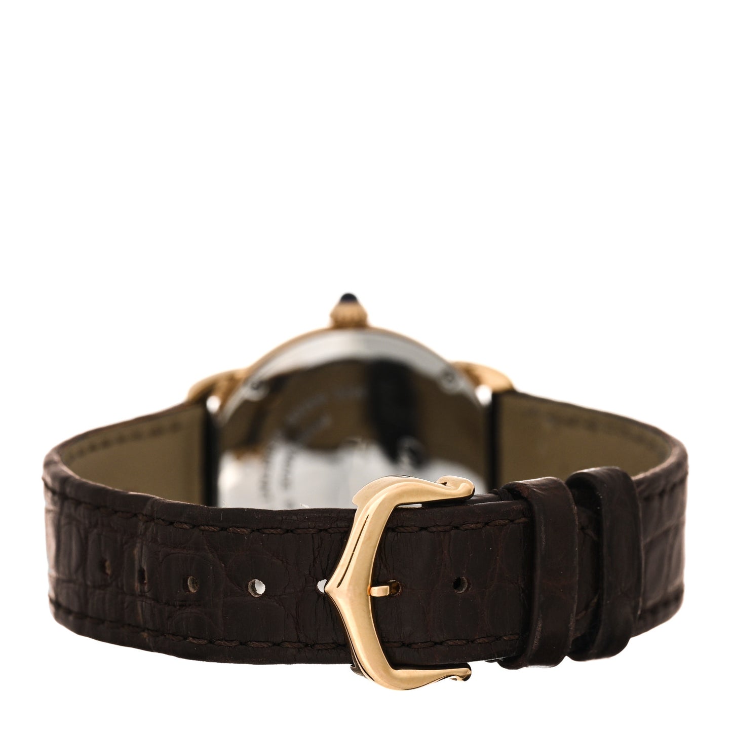 Stainless Steel 18K Pink Gold Alligator 29mm Ronde Solo Quartz Watch Brown