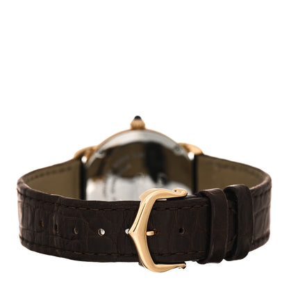 Cartier Stainless Steel 18K Pink Gold Alligator 29mm Ronde Solo Quartz Watch Brown 3 of 5